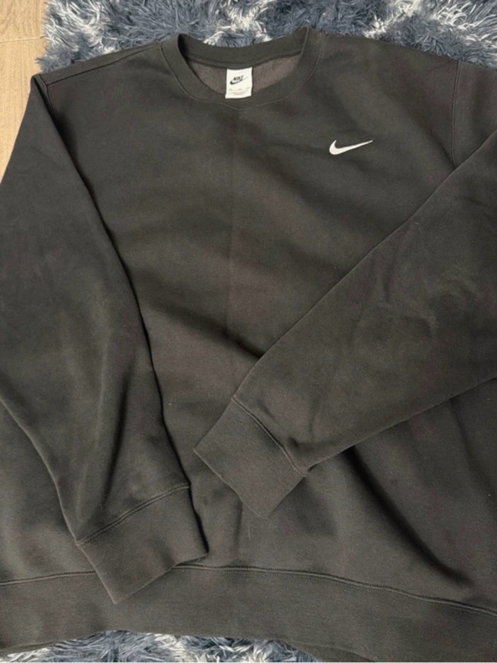 Nike Black Crewneck Sweatshirt with White Swoosh